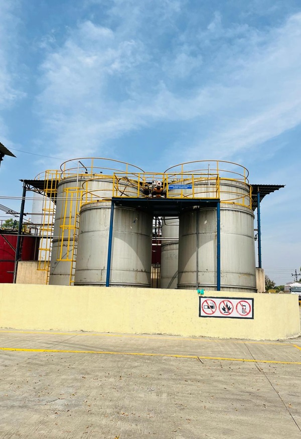 Bulk chemical storage tanks at Sanaswadi, Pune